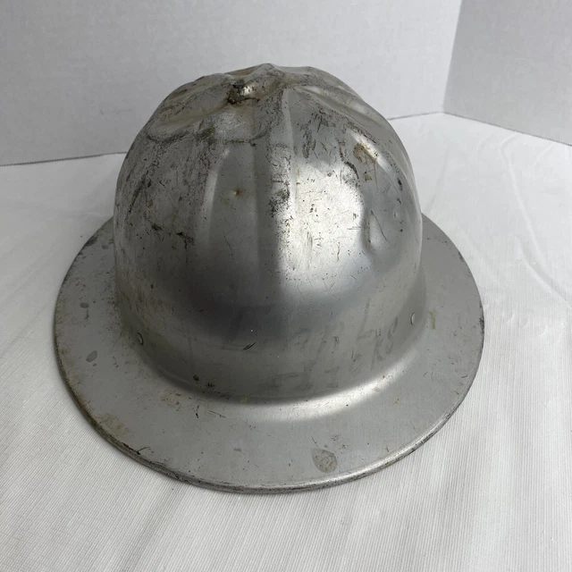 Vintage 1960’s Aluminum Hard Hat McDonald T Hat-Standard Mine Safety NO LINER
