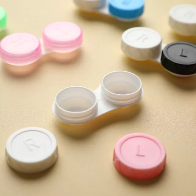 10Pcs Contact Lens L+R Cases Storage Holder Soaking Container Travel Accessar.ar