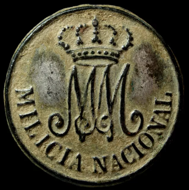 Button Milicia Nacional, Napoleonic wars, 22 mm.