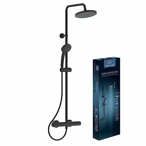 Sistema doccia ideale standard Ceratherm T25 con termostato T25 nero A7546XG