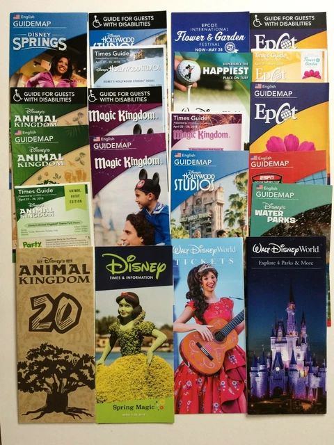 DISNEY WORLD MAPS & GUIDES Animal Kingdom 20th Collectors 20+ Leaflets ...
