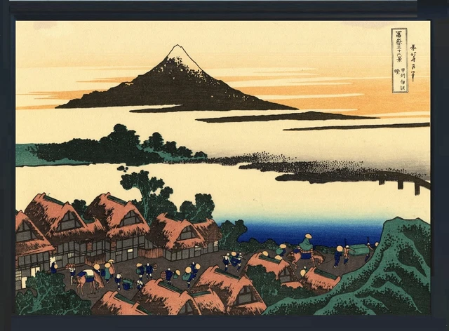 Ukiyo-e Poster The Thirty-six Views of Mount Fuji Hokusai Katsushika Framed 41