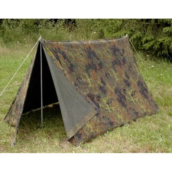 Original Bundeswehr 2-Personen Zelt flecktarn gebraucht Outdoor Camping Festival