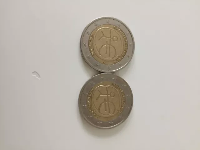 pièce de 2 euros rare : république française et bundesrepublik deutschland