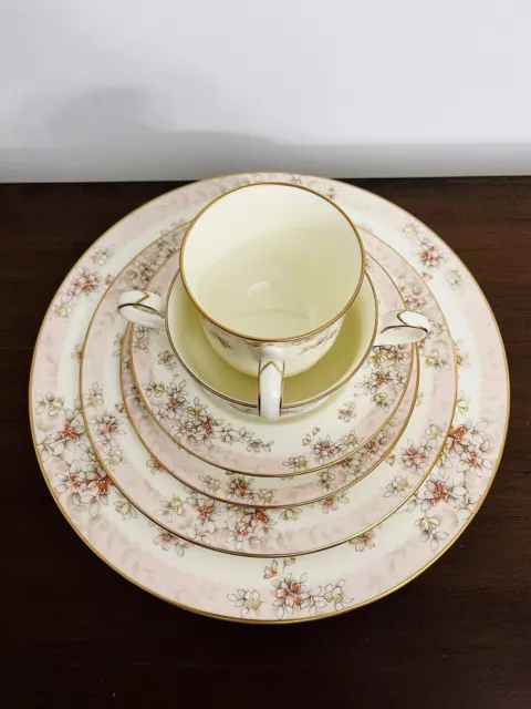 Noritake China Parkhill 9734 (6) Pc Set Dinner Salad Soup Tea Cup Saucer Plates 2