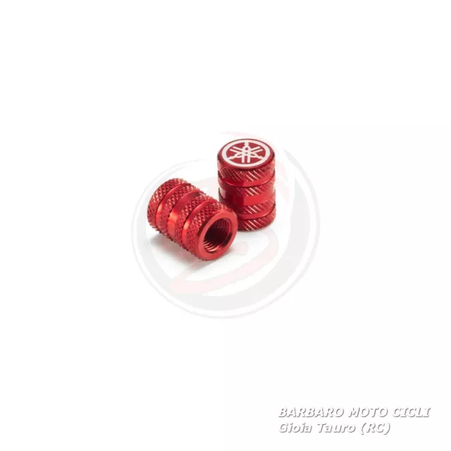 2 Tappi Valvola In Alluminio Originale Yamaha Rosso Mt 125 Mt-125 2020