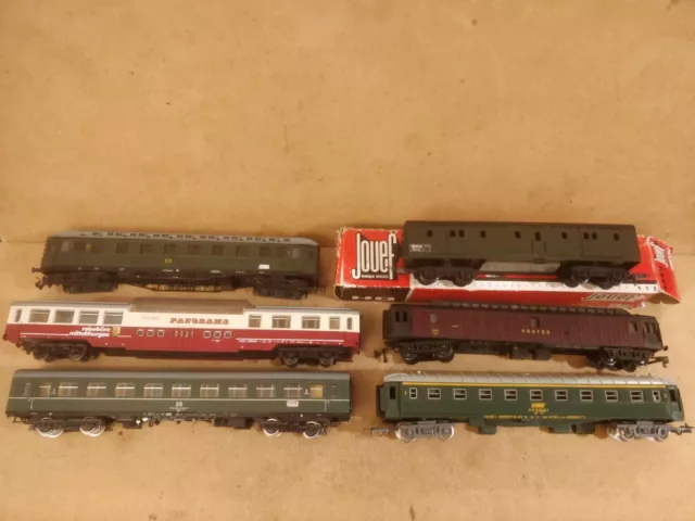 6 Passenger Car Coaches HO Gauge - Jouef