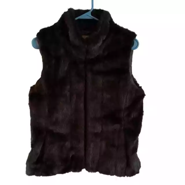 EUC BANANA REPUBLIC Faux Fur Vest, S $27.00 - PicClick
