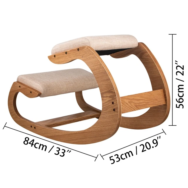 Sedia da ufficio ergonomica inginocchiata a gambe incrociate con ruote, sgabello da meditazione regolabile senza braccioli, sedile da scrivania per adulti per sedersi con gambe incrociate,Gr