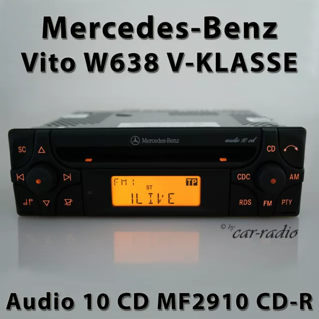 Original Mercedes W638 Radio Audio 10 CD MF2910 CD-R V-Klasse Autoradio RDS