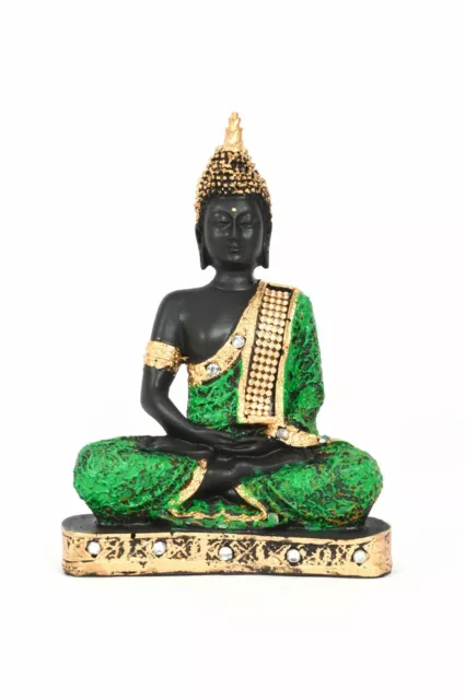 Design Unico Decorazione Casa Fiore All'Occhiello Seduto Poliresina Buddha Idol
