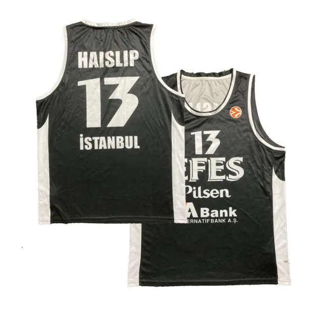 Retro Marcus Haislip #13 European Turkey Basketball Jersey EFES Custom Black