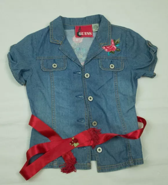 - GUESS GIACCA DENIM CAMICIA COTONE TAGLIA XS ( RAGAZZA XL - 13-15 ANNI) ..a