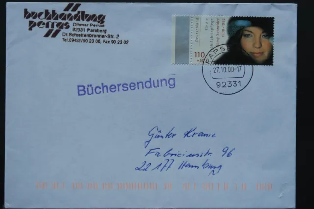   BRD, MiNr 2145 EF a Büchersendung m 20-50g v 27.10.2000 Kodierung portogerecht