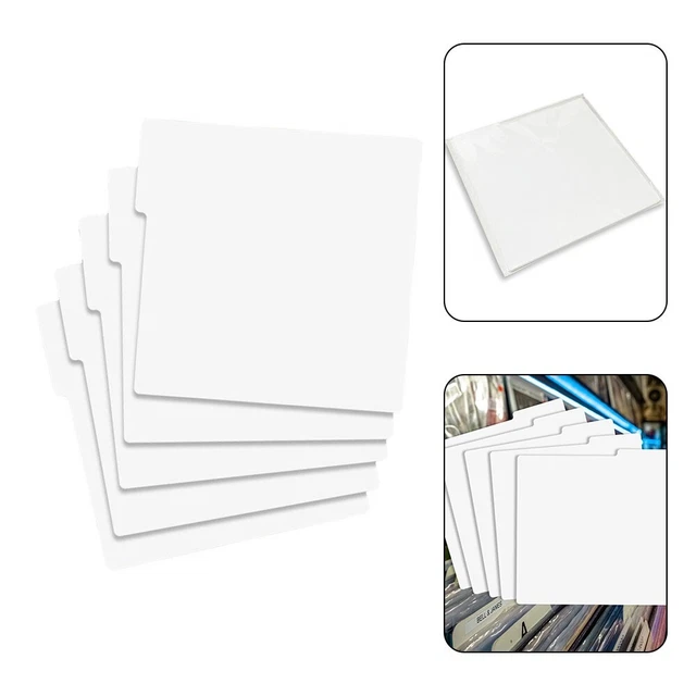 Clear and Convenient Classification Cards for Record and CD Management
