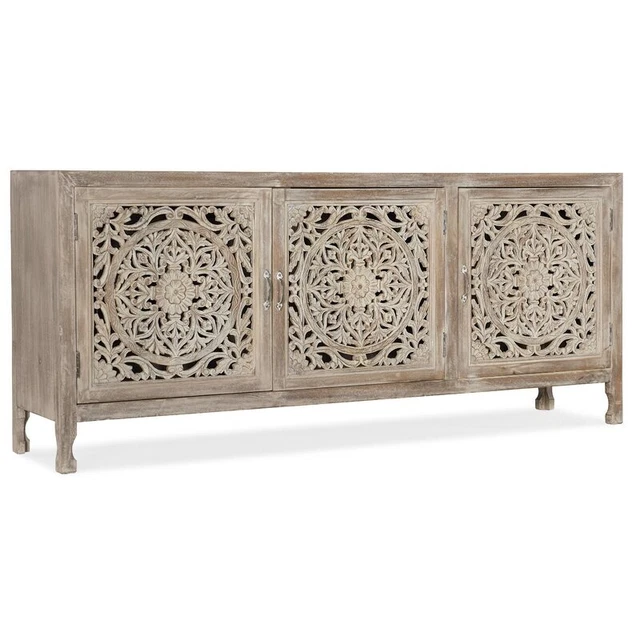 Furniture BoutiQ Solid Wood Hand Carved Buffet Sideboard
