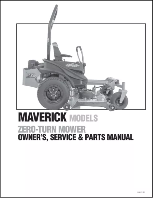 Mower Owners Service Parts Manual Fits 2018 Bad Boy ZT Maverick BB27