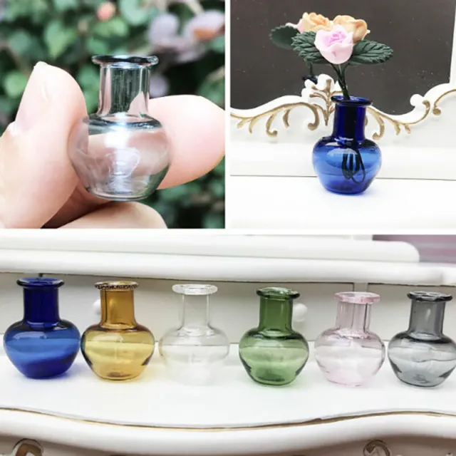 Glas 1:12 Puppenhaus Miniatur Spielzeug Porzellan Dekoration Vase Topf