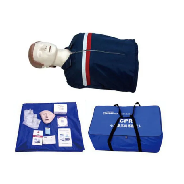 Half Body Medical Adult CPR Nursing Manikin Model Training Dummy Simulator