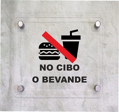 VSafety - No Food Drink In This Area Sign - Landscape, 300mm x 100mm