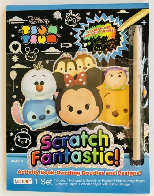 Scratch Fantastic Disney Tsum Tsum Activity Book, Holographic, Hidden Image, NEW