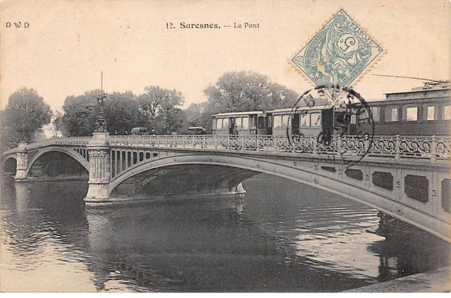 92.AM19214.Suresnes.N°12.Le pont.Train