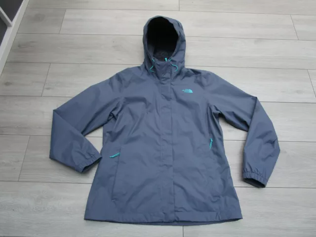 The North Face Womens Resolve II Jacket Dryvent Waterproof Rain Coat L Grey