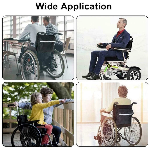 Borse per sedia a rotelle zaino sedia a rotelle borsa portaoggetti per trasporto accessori G3X4