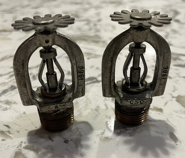 165 Degree 1986 Fire Sprinkler Chrome Heads