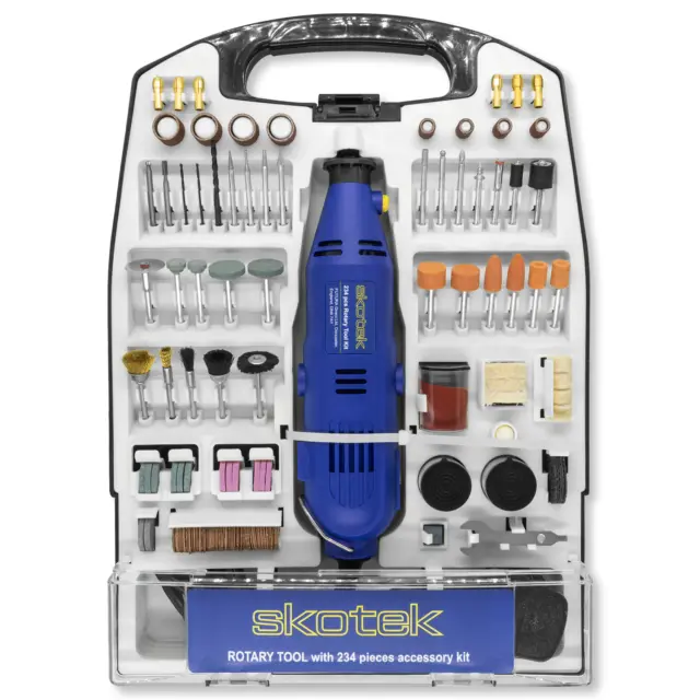 234pc Rotary Multi Tool 135W Set Dremel Compatible Accessory Kit Skotek