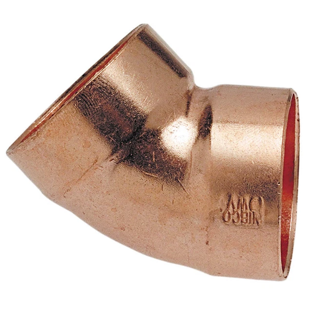 NIBCO 906 3 DWV Elbow,45 Deg.,Wrot Copper,3",CxC