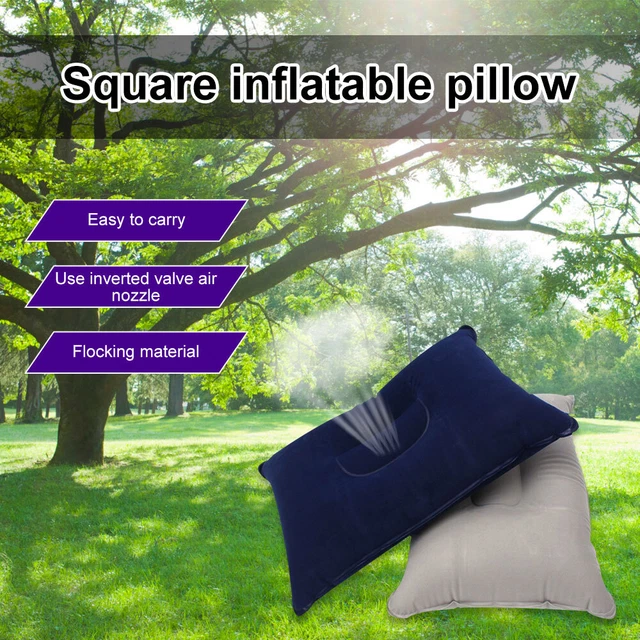 Inflatable Air Travel Pillow Airplane Neck Head Cushion Office Camping Nap Rest