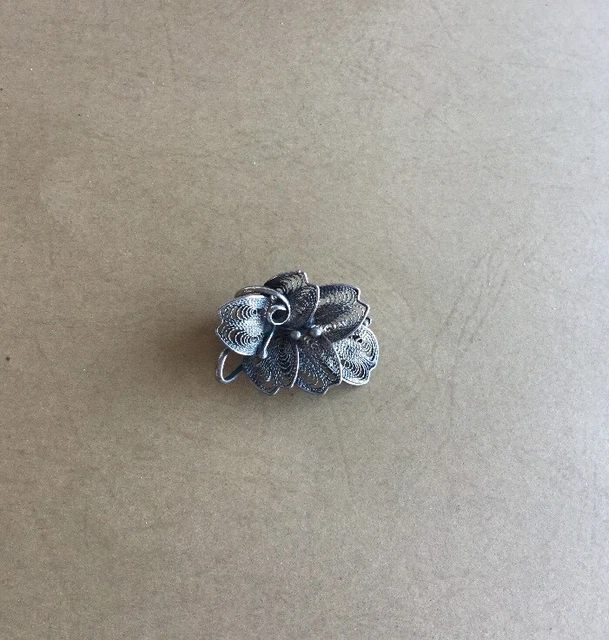 Broche Ancienne En Argent Poinçonné