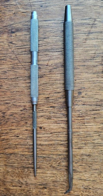 Brown & Sharpe No.778 Scriber w/Straight Point & Union Tool Co Scriber Hook Pt