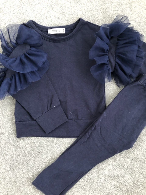 ❤️ Splendide tute arricciacapelli per ragazze set di coordinate abiti 4-5 anni❤️ 2