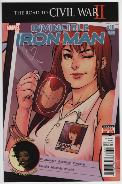 Invincible Iron Man #10 (2016) 2nd Printing Riri Williams cover VF/NM