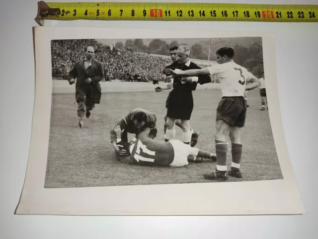 20x15 1958 World cup Austria England pressefoto fußball UPI Press Photo football