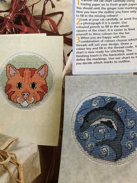 Animal Crackers Fun Greeting Cards Cross stitch Design chart