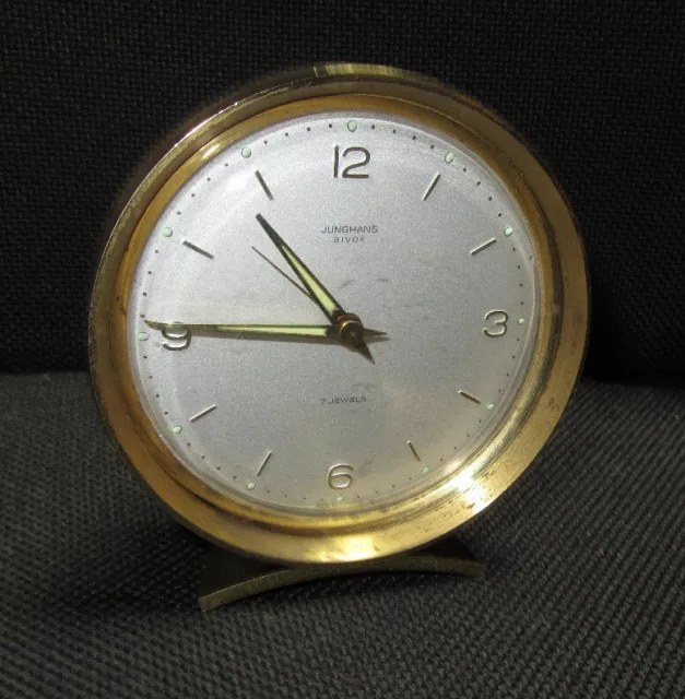 Alte Mechanische Tischuhr Junghans BIVOX, Made in Germany, 1960er Jahre