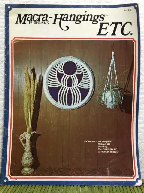 Patrones de macrame originales de Lee 1975 vintage colgantes de macra