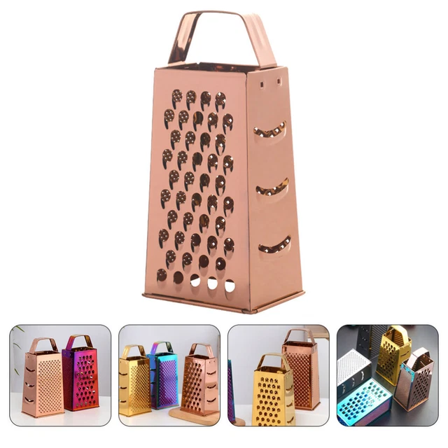 Grattugia maniglia in acciaio inox, grattugia per formaggio 4 lati, pialla per frutta e verdura