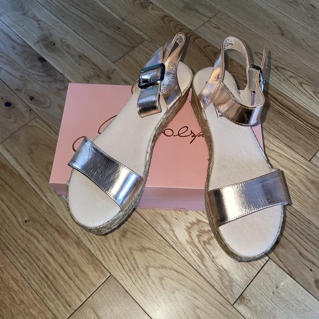 Rose gold wedges office shop