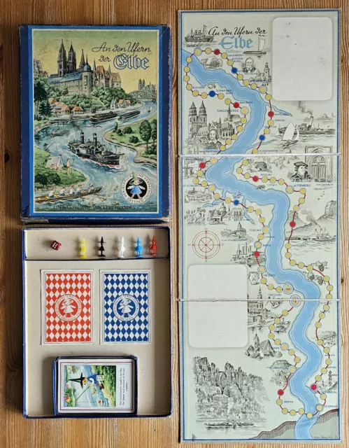 Würfelspiel   An den Ufern der Elbe   VEB Druck und Verpackung Dresden  1957