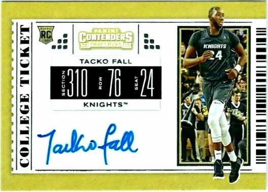 2019-20 Panini Contenders Draft Tacko Fall #118 Rookie (RC) Ticket Autograph