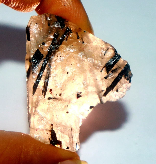Noir Rutile Quartz Certifié Naturel 117.10 CT Terre Extrait Gemme VB1425
