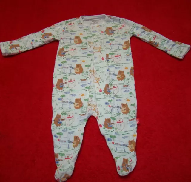 Magnetic Me Baby Boys Girls Size 0-3 Months Footed Sleeper Pajamas Bears