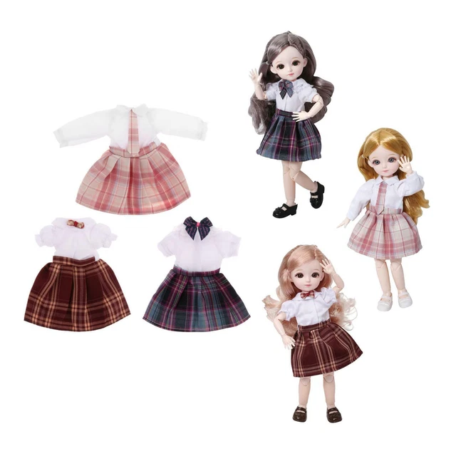 Vestiti per bambole Mini abito Set di vestiti di stoffa per 31 cm Abiti per