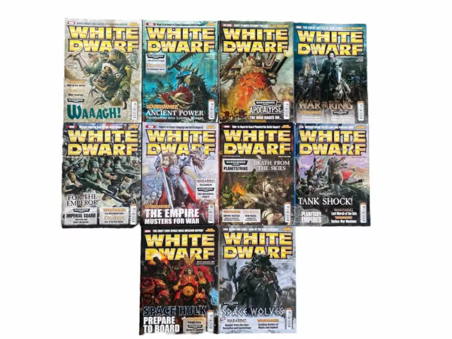 White Dwarf magazine bundle Job Lot Warhammer VGC 10 Issues 349 - 358.