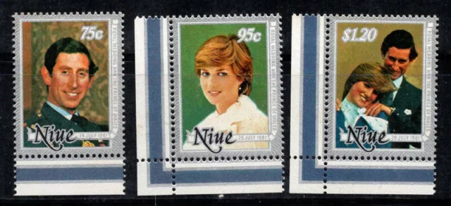 Nioué 1981 Mi. 421-423 Neuf ** 80% Diana, Prince Charles