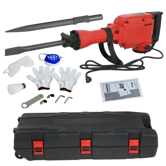 2200W HEAVY DUTY Electric Demolition Jack Hammer Concrete Breaker Punch